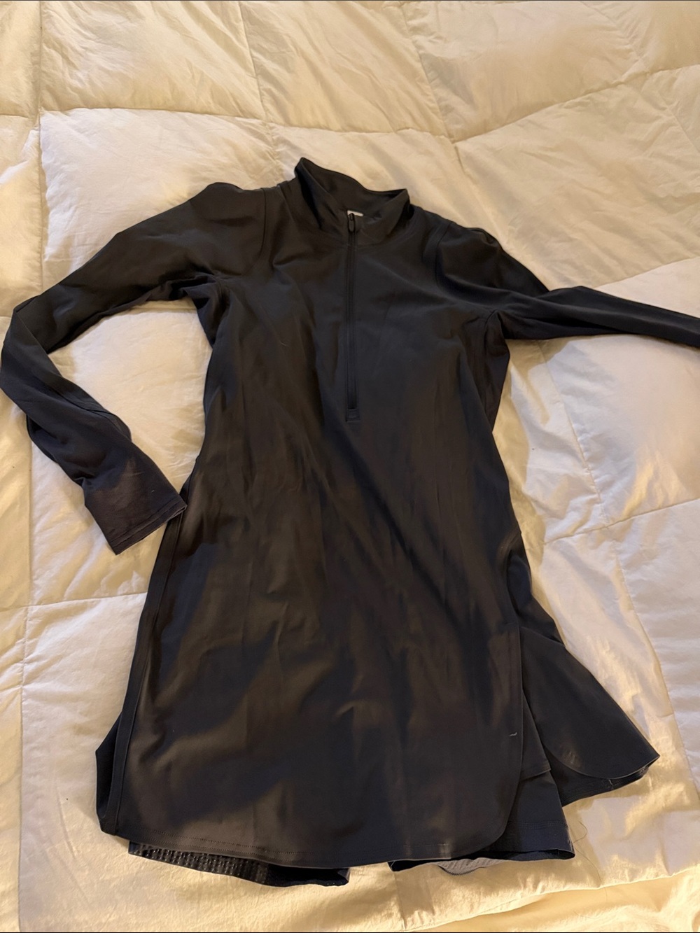 Lululemon Athletica Nulux Black Long Sleeve Tennis Dress